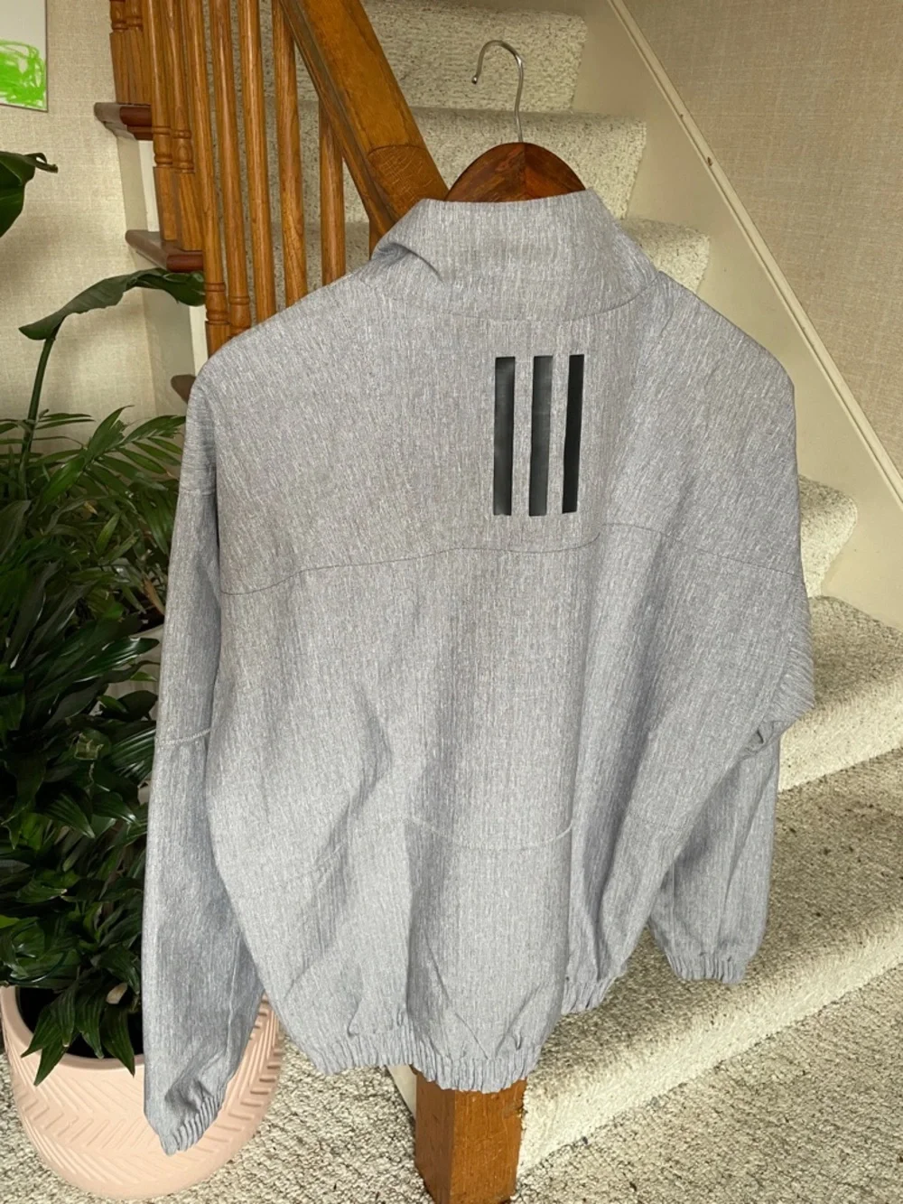 Adidas Gray Originals Paris Pack Quarter-Zip Windbreaker Pullover Jacket NEW